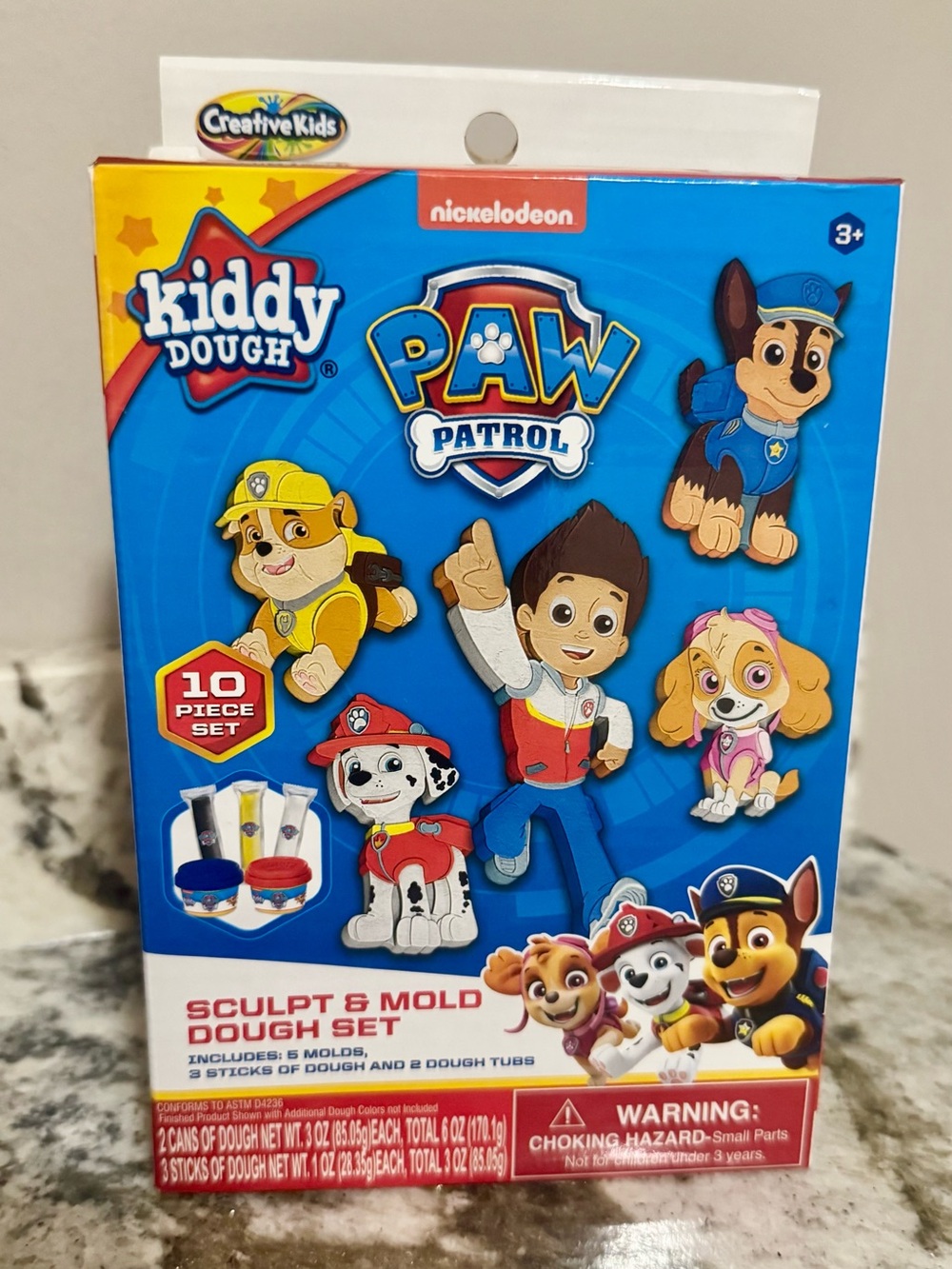Kiddy Dough PAW Patrol Sculpt & Mold Dough Set, 10-Piece (MPN 08122)